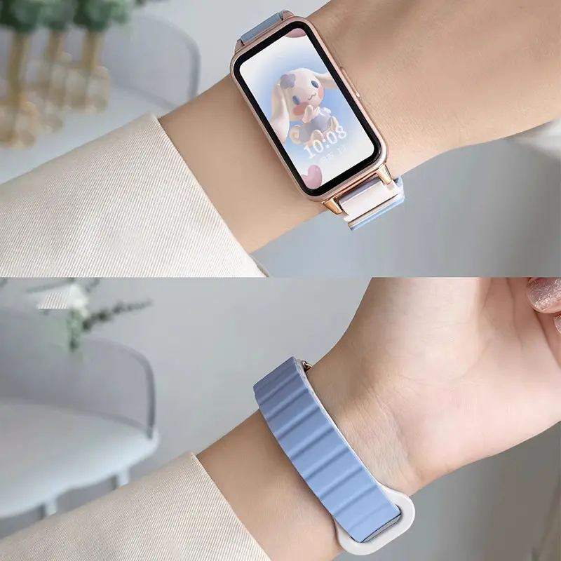 Strap for Huawei Band 10/9 Strap ukuran silikon Tali Huawei Band 8 Strap Huawei Band Waterproof  Strap strap  huawei  band  10 huawei  band  8 2