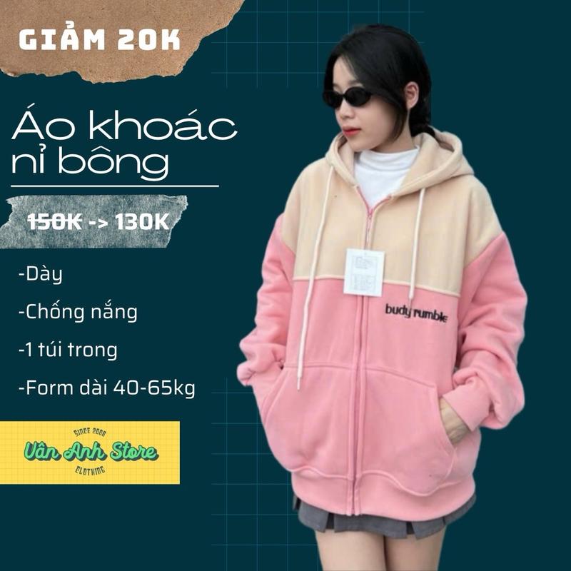 Áo Khoác Nỉ Dệt phối Form Dài Rộng Nam Nữ Thêu Budy, áo khoác 2 túi vải vừa mình form 45-75kg mặc đẹp Unisex Zipper Hoodies & Sweaters Menswear Dài Tay Có Túi