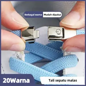 1 Set Tali Sepatu Gesper Praktis, Tidak Perlu Diikat