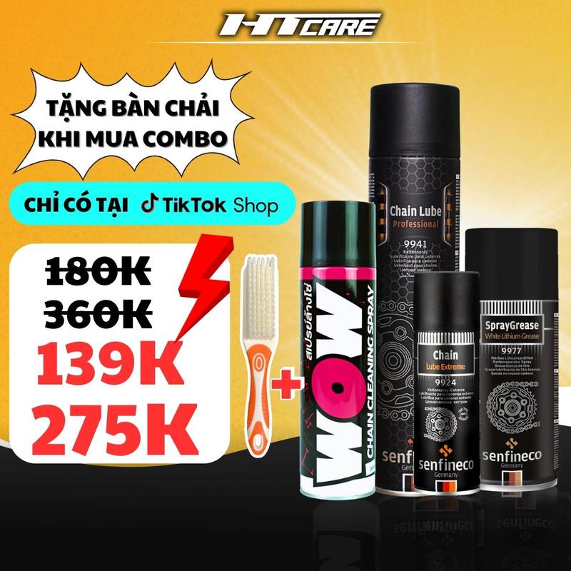 Xịt dưỡng sên SENFINECO nhập khẩu Đức chính hãng không văng êm ái - HTCARE Phụ Tùng