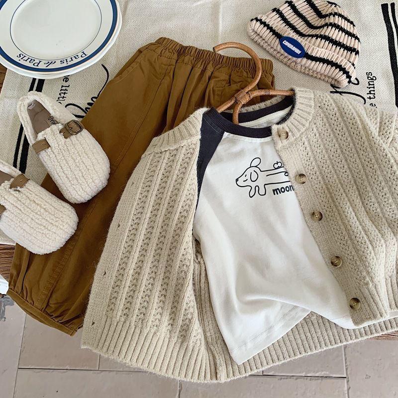 Product Introduction of Quần Áo Mùa Thu Cho Trẻ Em, Áo Khoác Len, Áo Len Bé Trai, Áo Len Cardigan, Áo Phong Cách Phương Tây Mùa Xuân Và Mùa Thu Cho Bé Gái, Áo Khoác Be 12
