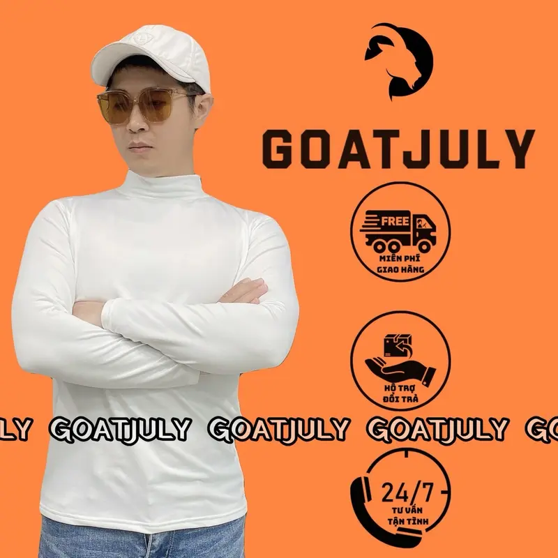 Áo Giữ Nhiệt lót nỉ Nam Nữ "G.O.A.T" | cổ cao, dài tay, mặc ấm áp mùa Đông, co giãn thoải mái 4 chiều. Menswear Nhung 1