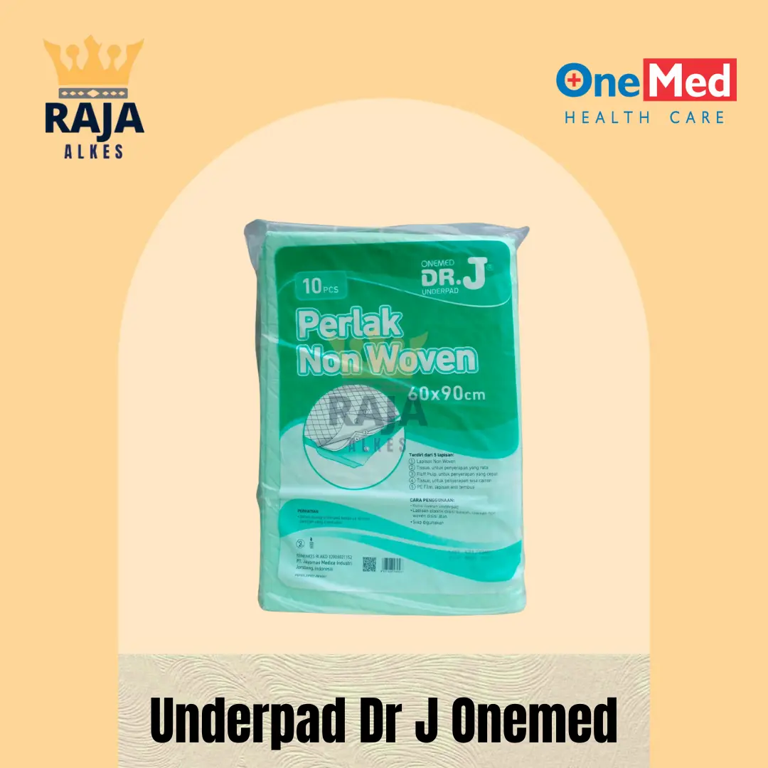 Underpad Onemed 60 x 90 cm Underpad Dr J Perlak Onemed Isi 10 Pcs Perlak Non Woven 60x90cm