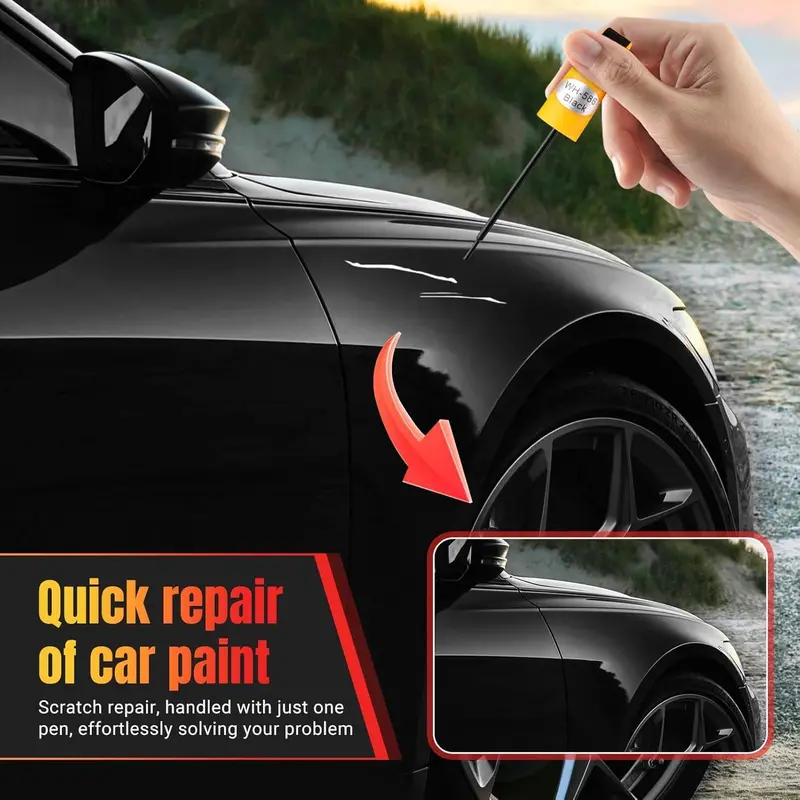 Touch Up Paint for Cars, Car Touch Up Paint Scratch Remover Pen for Vehicles Quick & Easy Solution to Erase Car Scratches Repair (Black) 1