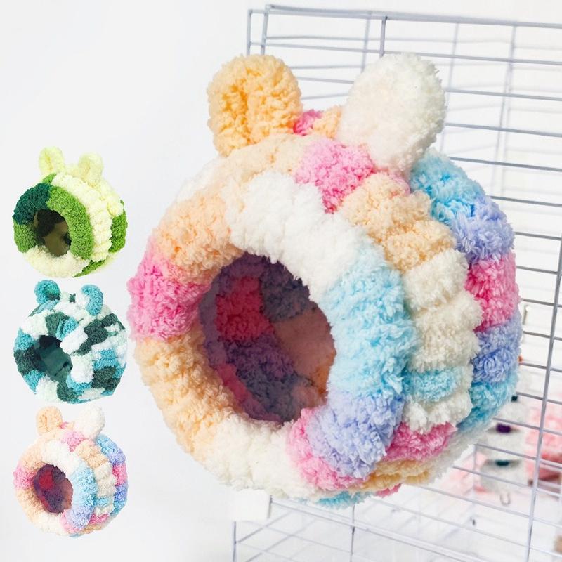 Cute Warm Winter Bird Nest Hanging Bird Cage Accessories Parrot Hideaway Colorful Small Pet House for Hummingbird 0