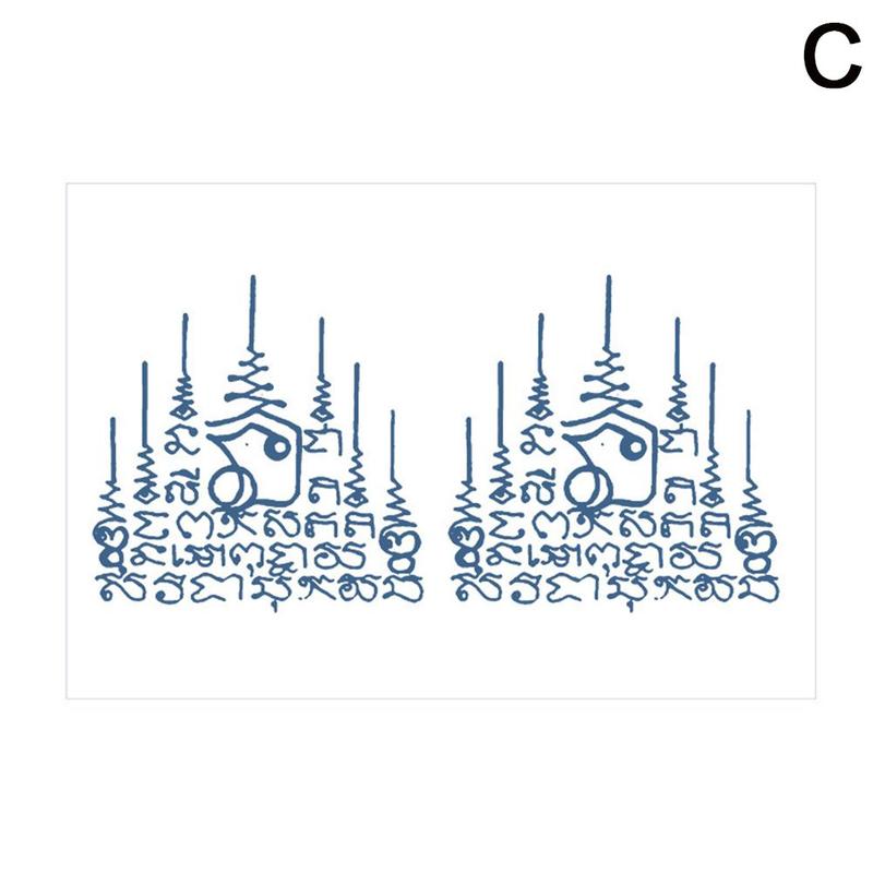Product Introduction of SemiPermanent Thailand Tattoo Waterproof Spike Juice Herbal Stickers with Star Scripture Buddha B1Z5 43