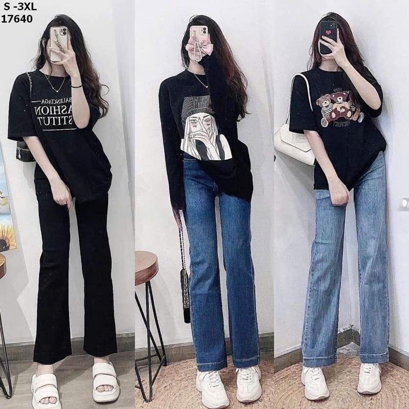 Quần Jean Ống Đứng Nữ Lai To Chất Co Giãn - HẰNG CLOTHING