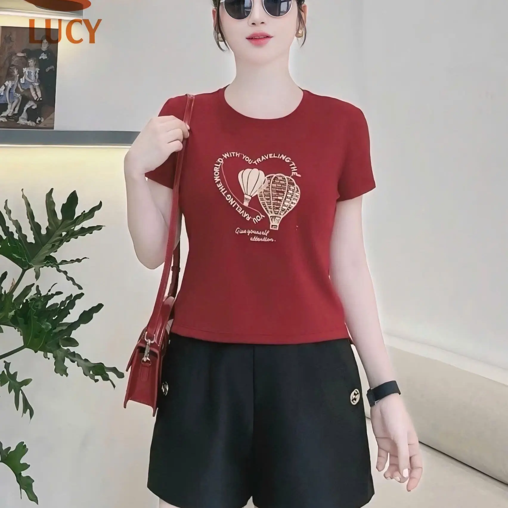85-Áo Thun Nữ Cổ Tròn Cotton Nhiều Màu ,Fom Vừa ,size Từ (40-65)kg