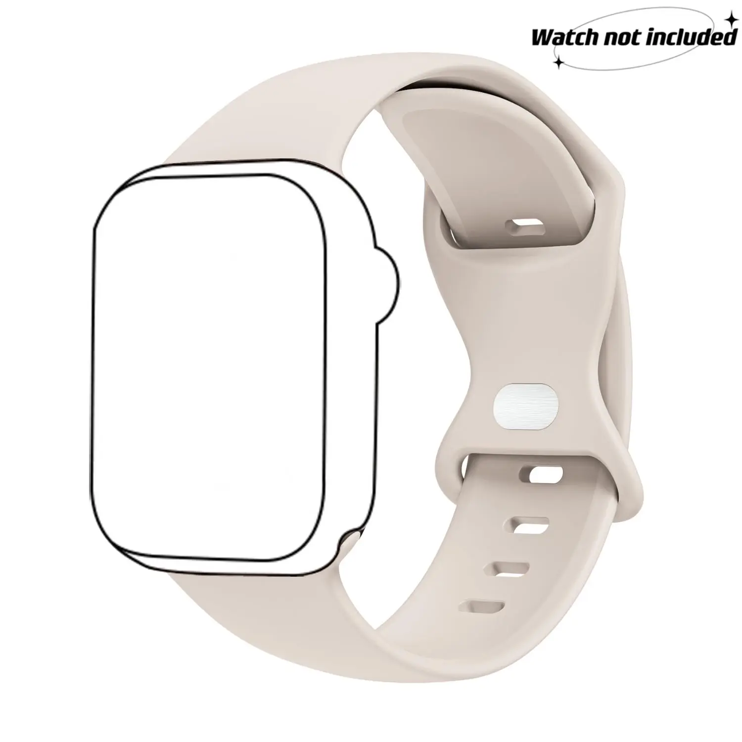 Adjustable Waterproof Silicone Watch Band (Band Only), Soft Comfortable Wristband for Apple Watch, Smart Watch Accessories, Blue Band, Wearable Accessories