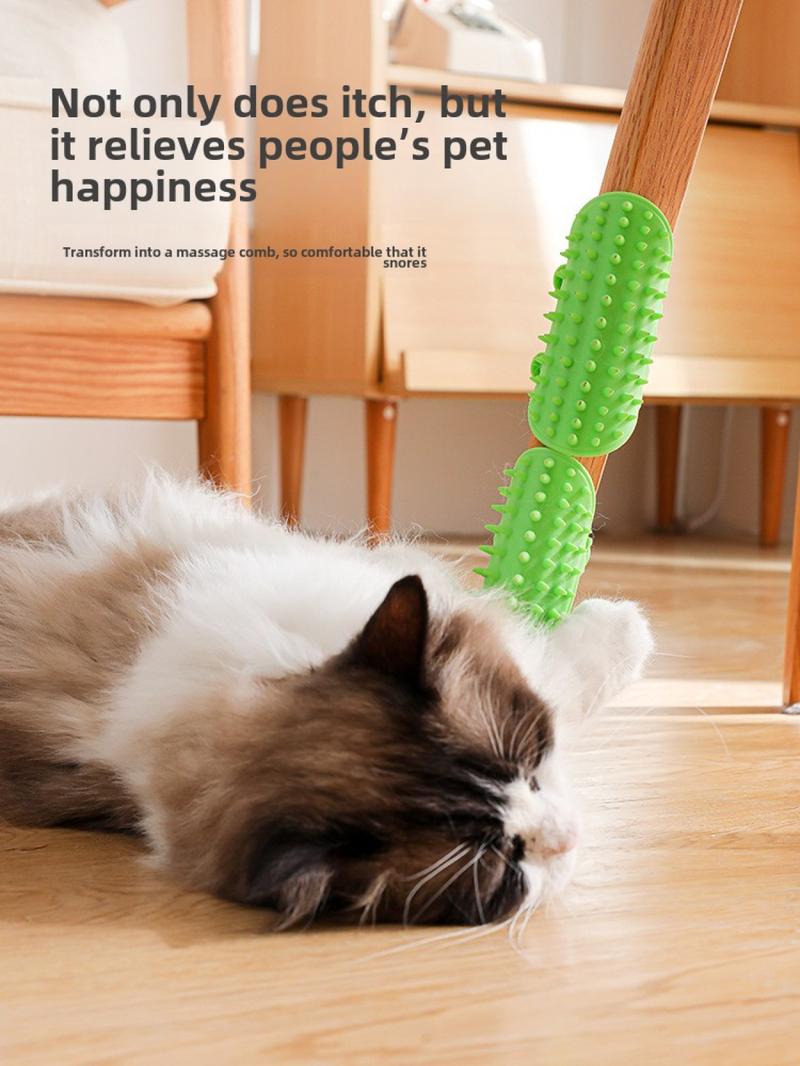 Product Introduction of Multifunctional Cat Scratching Tool Pet Scratching Tool Silicone Cat Toy Scratching Corner Table Strap Toys Cats Pet Toy 20