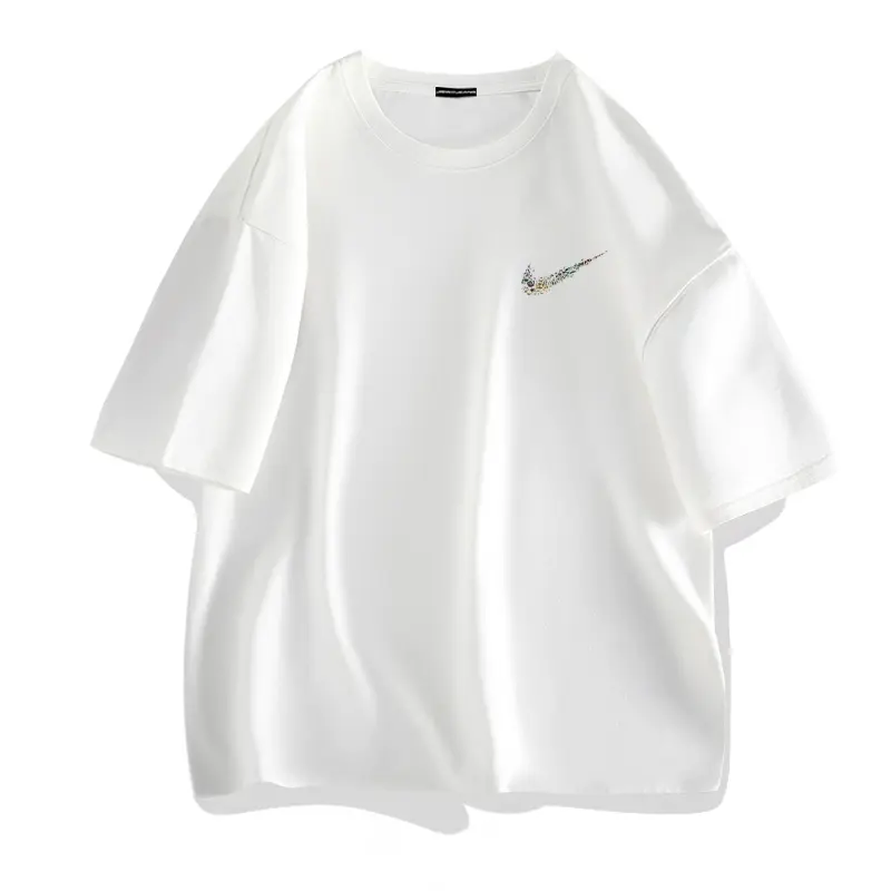 NADHIPPTARA T Shirt Baju Pria Oversize Lengan Pendek Kaos Branded NIKEE T-Shirt Pria Kaos Cowok Distro Original 100% | Kaos Krim Pria Wanita Kekinian  Combed 30s 4