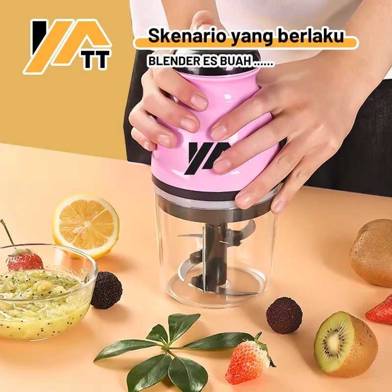 YATT Blender Capsule Portable 600ML Penggiling Daging & Bumbu Blender Serbaguna 1