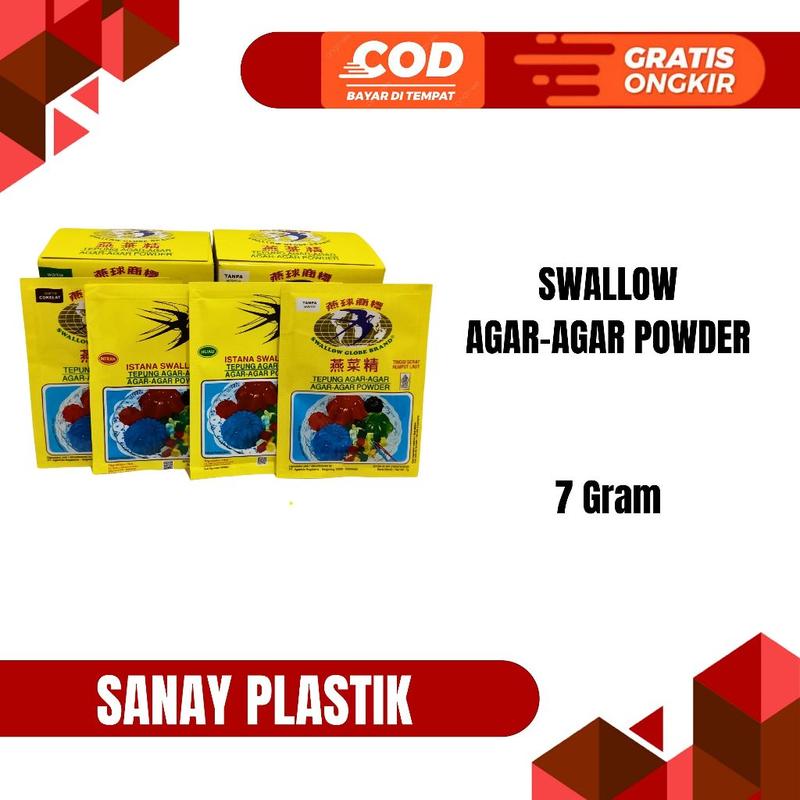 SWALLOW GLOBE ISTANA AGAR-AGAR POWDER COKELAT HIJAU MERAH PUTIH 7 GRAM ...
