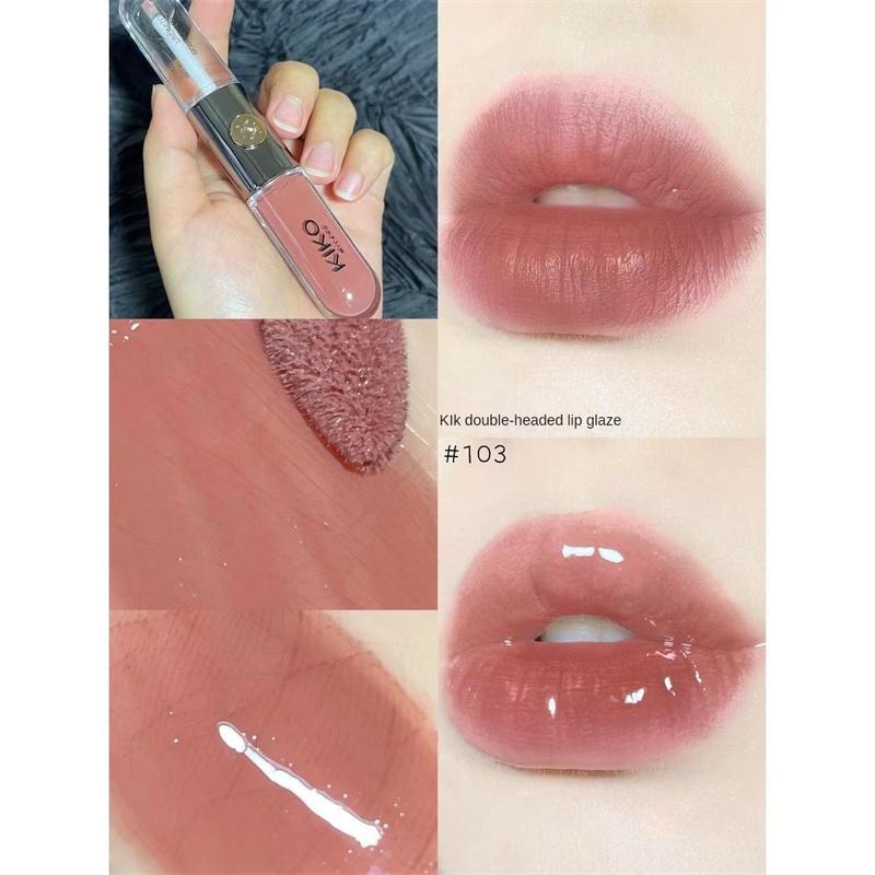 Son Kem Bóng Đôi, Ý KIKO, Cảm Ứng Đôi Không Giới Hạn, Son Bóng Nước Tráng Gương 103, Son Môi, Màu Trà Bong Bóng Nữ, Lâu Trôi, Giá Cả Phải Chăng Cho Học Sinh, Hàng Có Sẵn