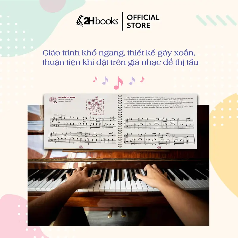 Sách - học piano cho thiếu nhi, Tuyển tập tiểu phẩm piano măng non, piano cho trẻ em - 2H Books 6