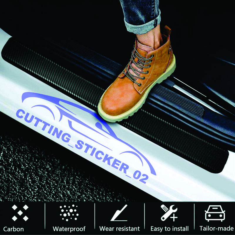 4PCS SILLPLATE CARBON 3D MOBIL ALL NEW XENIA STICKER KARBON 3D PIJAKAN KAKI MOBIL DAIHATSU ALL NEW XENIA Car 3