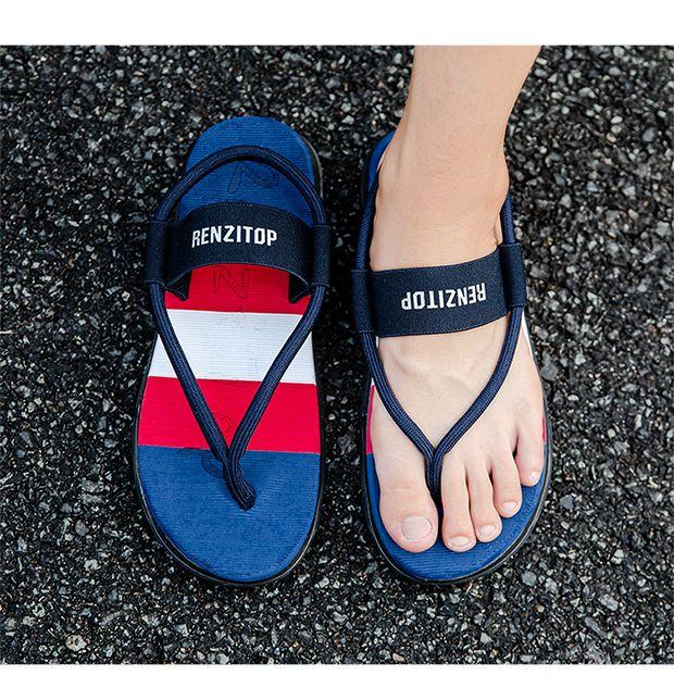 Product Introduction of Hot-Selling Men's Summer New Flip-Flops Casual Outdoor Non-Slip Wear-Resistant Beach Sandals Two-Way Soft Sole Sandals for Men 3