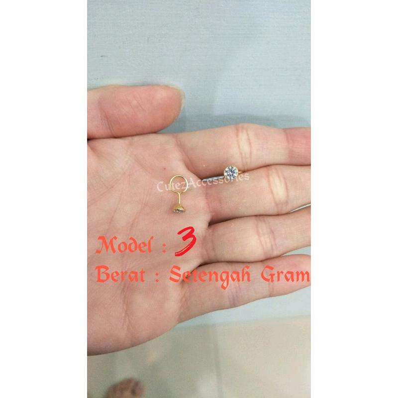 Anting giwang titanium anti luntur & karat 1