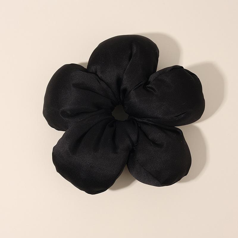 Dây Buộc Tóc Hoa Bánh Mì, Chất Liệu Satin Cao Cấp, Scrunchie Đầy Bông 3D, Thiết Kế Thanh Lịch Women Nữ 8