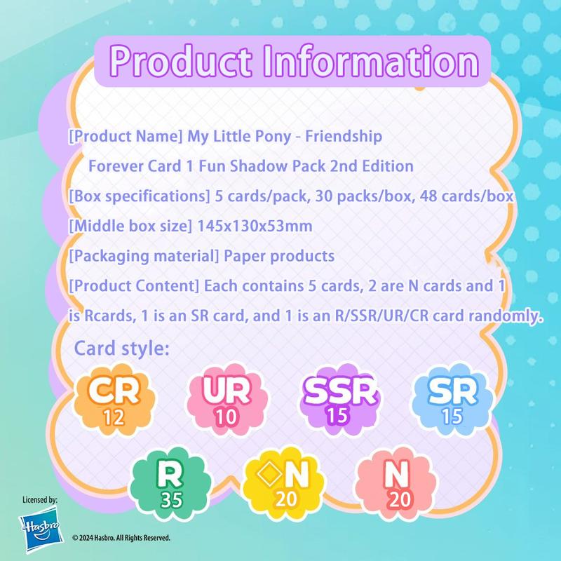 Product Introduction of การ์ดโพนี่ตัวน้อยของฉัน, ใหม่ 150, Kayou ของแท้, การ์ด SSR/UR, การ์ดหลังสีดำหายาก, ที่ใส่การ์ดเด็กผู้หญิง CR, ของขวัญวันเกิด 10