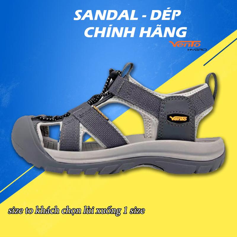 [ FORM TO LÙI 1 SIZE ] Giày Sandal Rọ Nam Nữ Thương Hiệu Vento SD08002 Ghi Đế Bằng Đế Bằng Đế Bằng