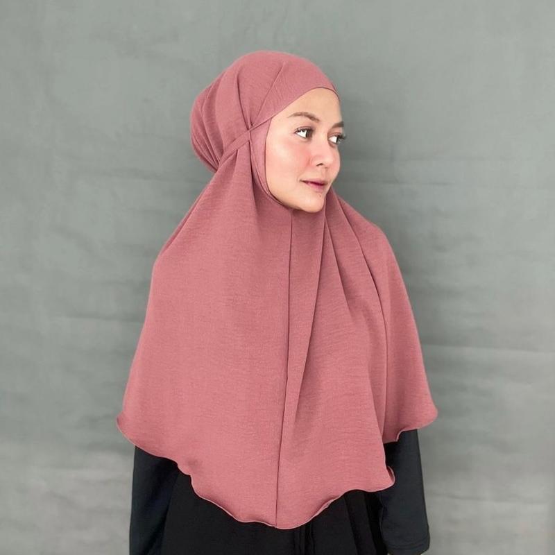 Bergo Crinkle Size L Airflow - Hijab Simple dan Cantik - Jilbab Instan Muslim Standar Nyaman Panjang Wanita 5