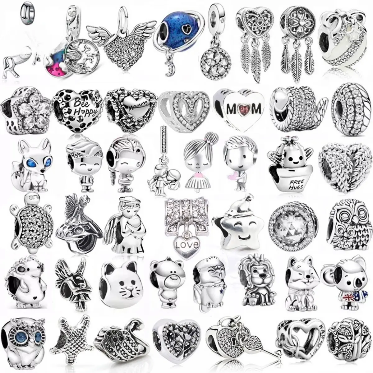 DIY Bracelet 925 Silver Beads Charms Beads Fit Original Bracelet Bead Charm Necklace Women DIY Jewelry
