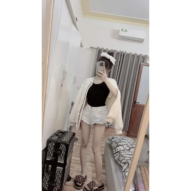 Áo Bomber Thome Dáng Croptop Áo Khoác Ngoài Cadigan Siêu Xinh, Áo Khoác Cadigan Thome Siêu Xinh Cực Hot Mẫu Mới 2025 5
