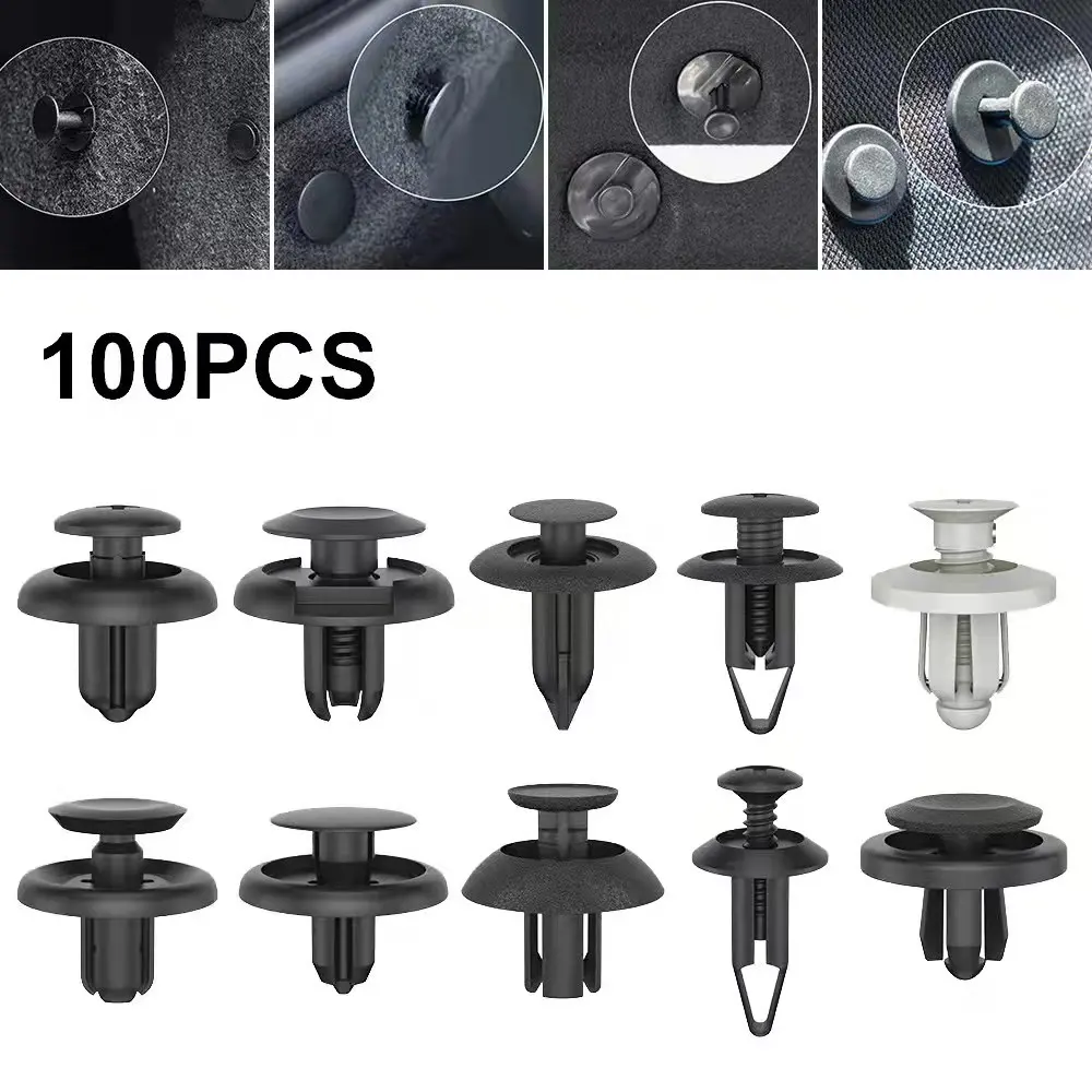 【100PCS】Baut Rivet Mobil/Universal Klip Bumper Baut Body Plastik Mobil Kancing Probolt Clip Motor Serbaguna Car