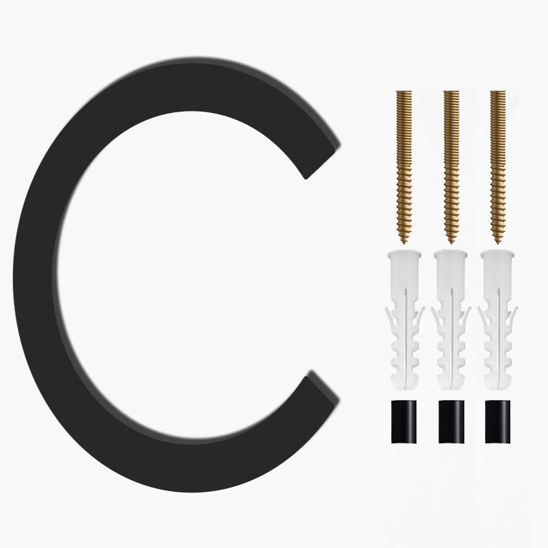Product Introduction of Address Big Modern Door Alphabet Floating House Number Letters Sign #0-9 Black Numbers 125mm 5 in Home Outdoor 28
