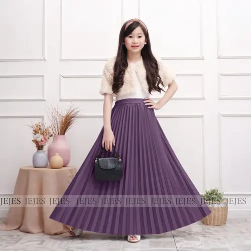 ROK PLISKET ANAK PEREMPUAN USIAH 4-14 TAHUN / ROK MUSLIM ANAK / BAWAHAN ANAK PREMPUAN / ROK ANAK TANGGUNG 3