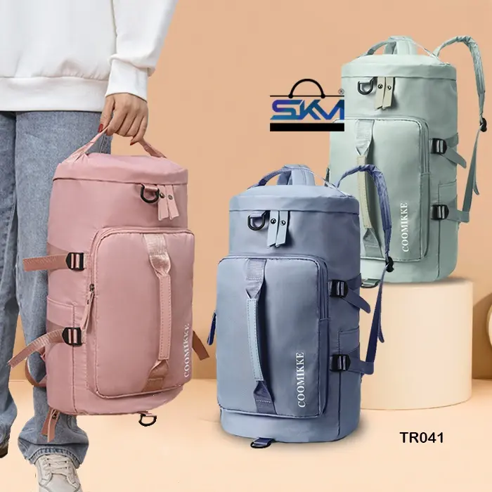 SKM New Fashion Large Capacity Sport Fitness Duffel Bag Travel Bag Backpack TR041