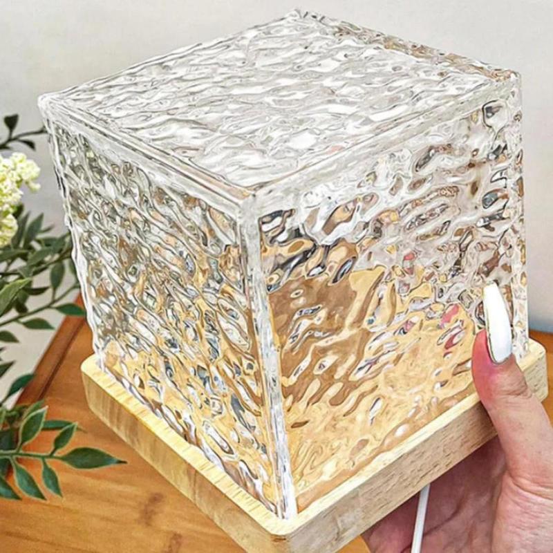 Product Introduction of Ice Cube Design Night Light, USB Powered RGB 16-Color Cube Ambient Light with 24-Key Remote Control, Decorative Night Light for Home Bedroom Living Room 4