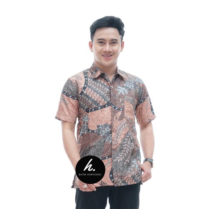 Baju Kemeja Batik Pria Hem Lengan Pendek Dewasa Murah Kondangan 0