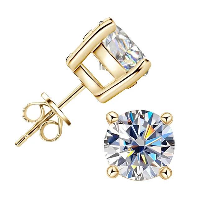 Bông Tai Đinh tán Moissanite, LLXYW, Dành Cho Phụ Nữ Và Nam Giới, Bạc Sterling 925, Kích Thước 0.1 / 0.2 / 0.3.0.5 / 1 / 2 / 3CT, Bông Tai Phòng Thí Nghiệm, Đồ Trang Sức Sang Trọng 4