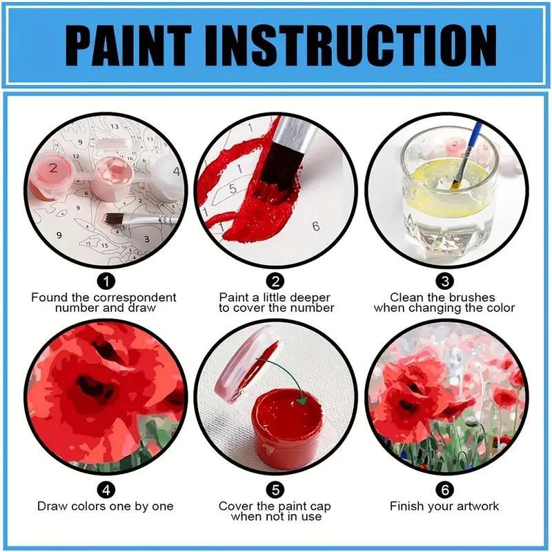 Product Introduction of Moon Landscape Pattern Oil Painting Kit without Frame, DIY Acrylic Paint Painting Kit by Numbers, DIY Painting Supplies for Beginner Adults 9