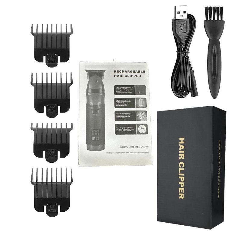 Rechargeable Hair Clipper Set, 1 Set Hair Clipper & Accessories, Professional Hair Trimmer Set, Salon, Barbershop, Hair Clipper Trimmer Neon Clipper 3