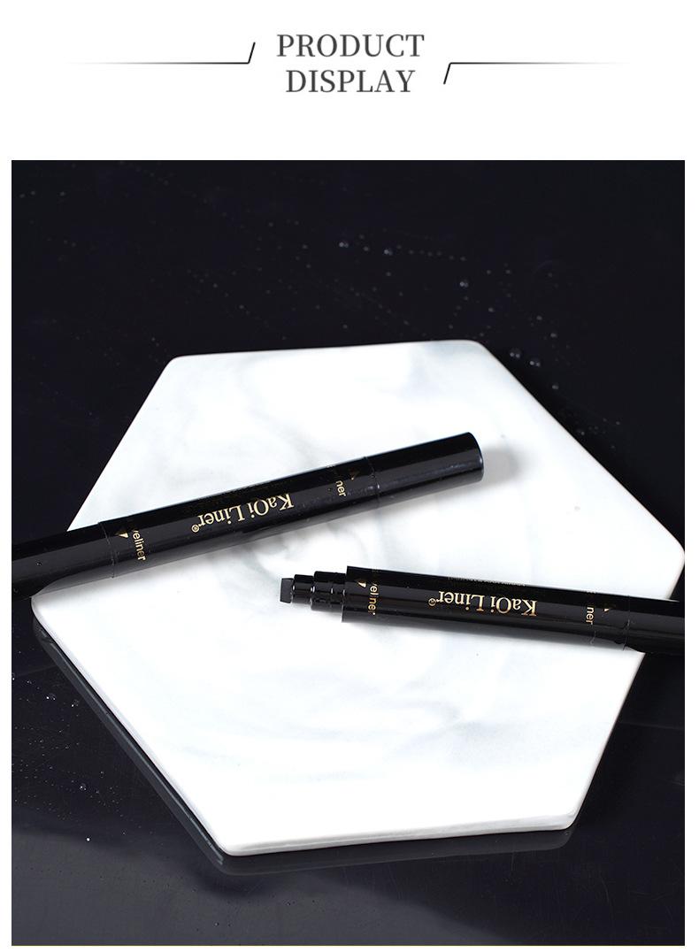 Product Introduction of Double Head Seal Eyeliner Waterproof non-smudging Delta Wing Tail Seal Eyeliner 27