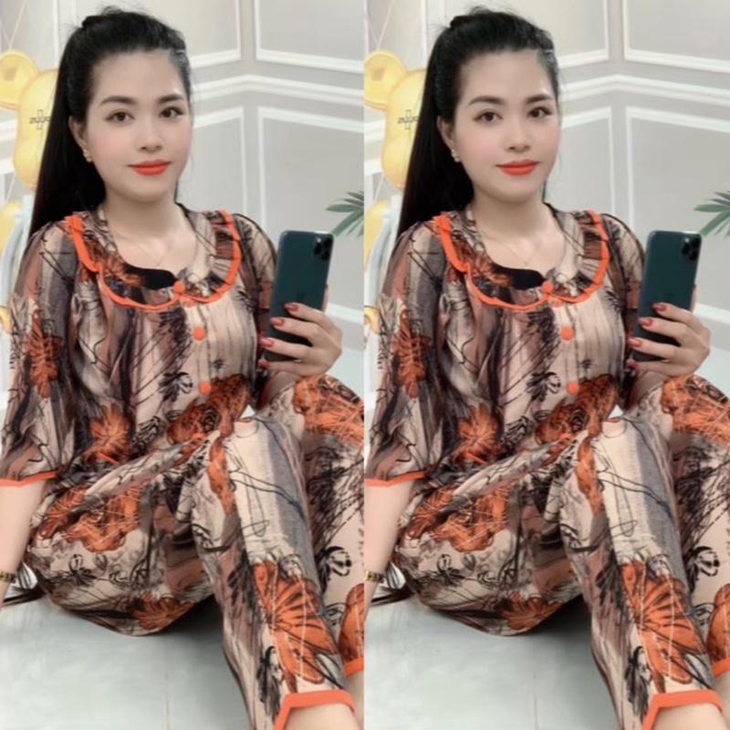 Đồ bộ tay lỡ quần dài .lụa mango.mềm mịn mát.có nhiều họa tiết dễ thương.quần dài qua mắt cá chân.ống tay qua cùi chỏ khách iu nhé 8