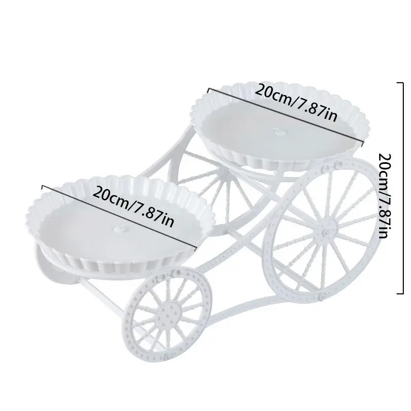 Carriage Design Cake Display Stand, 1 Pair Foldable Carriage Design Fruit Dessert Display Stand, Home Organizer for Wedding Birthday Party 1