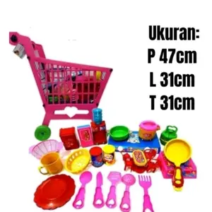Trolly Belanja Keranjang Masak Masa inikan Wjs 001 Anak Buah Mainan