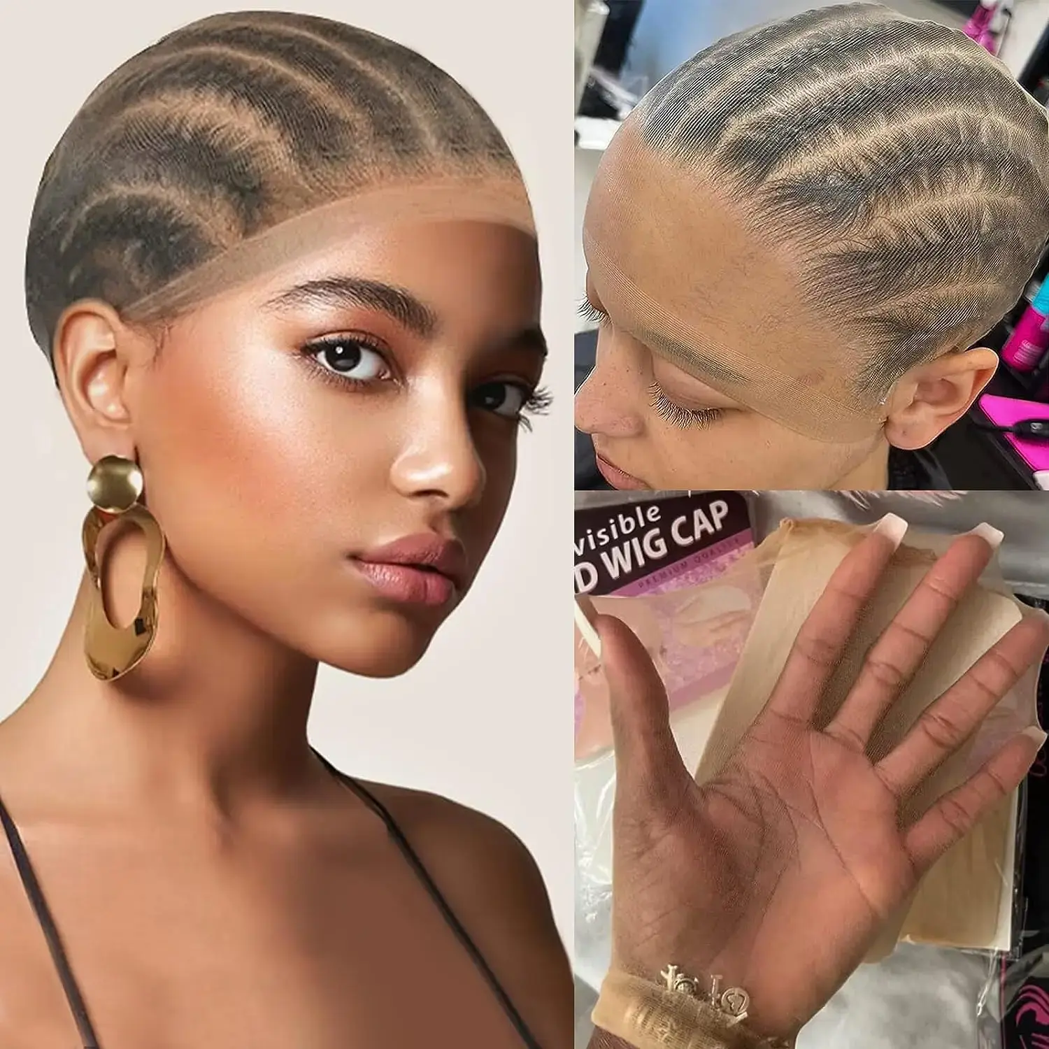 Transparent Wig Cap for Wig Stocking Wig Caps for Women Wholesale Cheap 1/5/10 Pack Invisible HD Wig Cap for Lace Front Wig hair  comb
