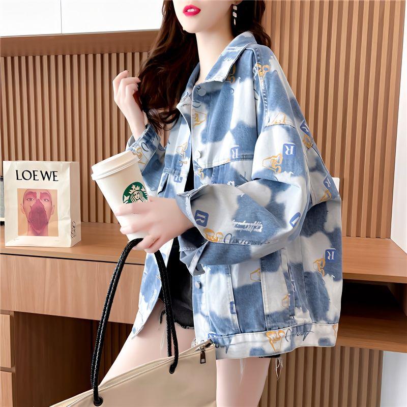 Product Introduction of Áo Khoác Denim, Thiết Kế Tươi Mới, Dành Cho Nữ, Mùa Thu 2023 Hàng Mới Về, Thiết Kế Đẹp, Phong Cách Thường Ngày Ins Người Nổi Tiếng Trên Internet, Áo In Hình, Siêu Phổ Biến Top Women Jacket Top Women 1