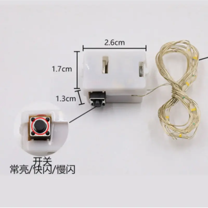 Đèn Led mini siêu sáng dây Đồng Fairy Light Dài 1m /2m/3m sử dụng Pin AA / sẵn pin 3