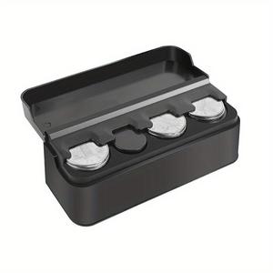 Caja para guardar monedas en el coche, 1 pieza Organizador portátil para monedas, Contenedor de monedas para juegos para el hogar y vehículo, Portamonedas