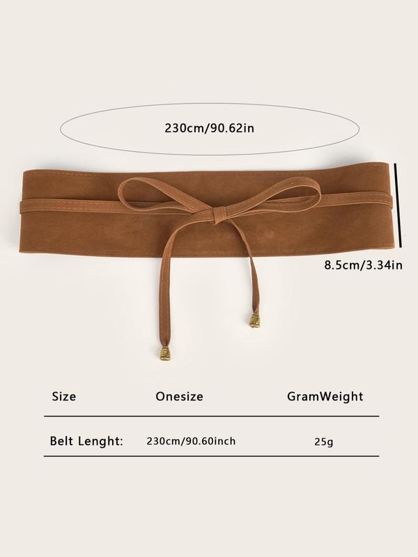 Women's Minimalist Elegant Bow Decor Wide Belt, Exquisite Trendy Waist Belt, Fashionable Clothes Accessories for Daily & Party Decoration 1