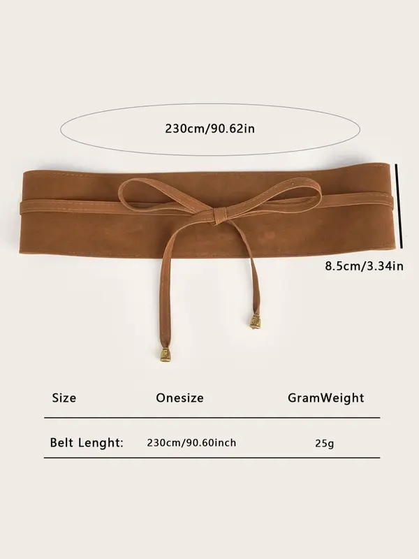 Women's Minimalist Elegant Bow Decor Wide Belt, Exquisite Trendy Waist Belt, Fashionable Clothes Accessories for Daily & Party Decoration 1