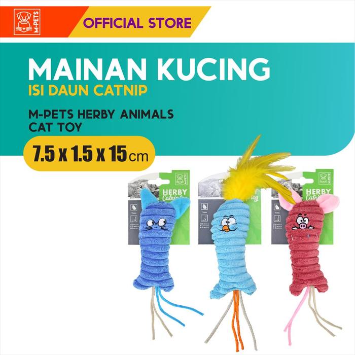 Gambar M-Pets Herby Animals Catnip Cat Toy / Boneka Hewan Mainan Kucing dari M-Pets Volk Pets Indonesia Kota Tangerang Tokopedia