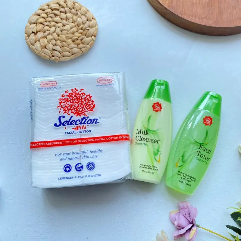 3IN1 PAKET HEMAT VIVA MILK CLEANSER + FACE TONIC + KAPAS SELECTION 35GR PEMBERSIH WAJAH 2