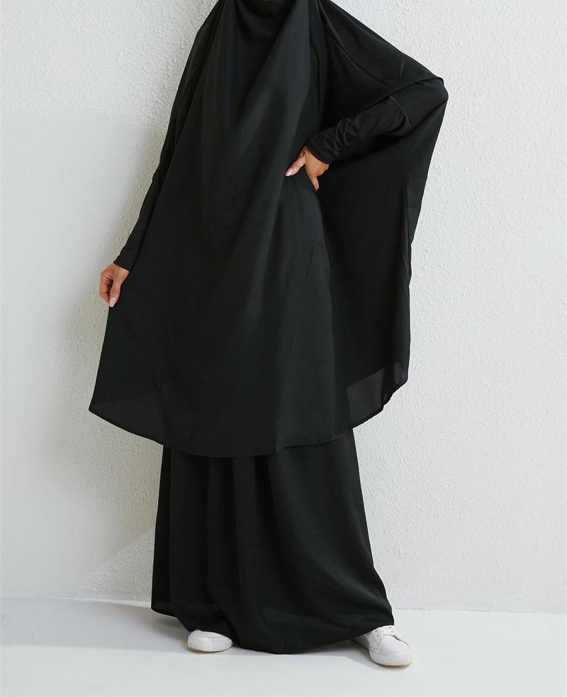 Product Introduction of Two-Piece High-Quality Large Size Clothing, Women's Clothing, Clothing Apparel, Solid Color Long Sleeve Skirt Long Robe 2